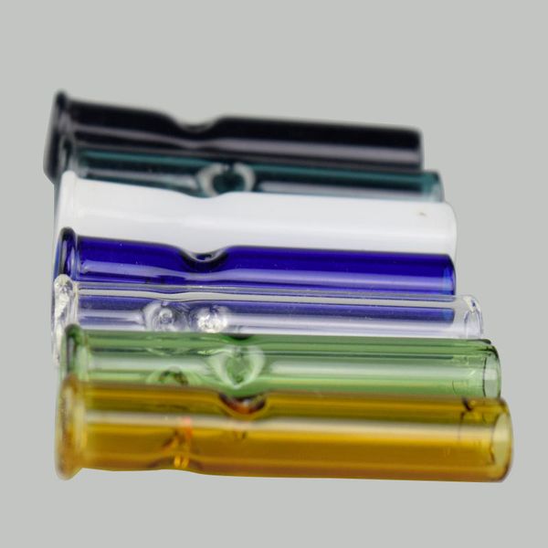 Tubo de filtro de cigarrillo de vidrio: soporte de punta de filtro de vidrio desechable para papel de liar de hierbas secas, pipas de fumar de vidrio Pyrex grueso