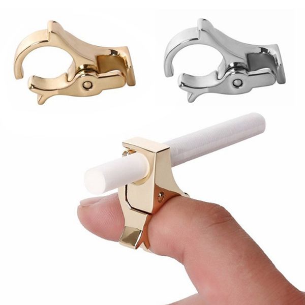 Soporte para cigarrillos para hombre, prevención de dedos, anillo ahumado, organizador de cigarrillos, anillo de dedo creativo para fumar, estante de mano