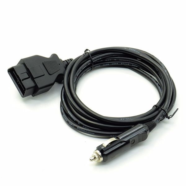 Adaptador de isqueiro OBD2 II Cabo de emergência 12V Memory Saver Adapter Connector forcar/ Vehicle