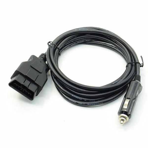 Adaptador de encendedor de cigarrillos OBD2 II Cable de emergencia 12V conector adaptador de ahorro de memoria para coche/vehículo
