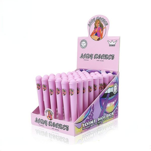 Herramienta de almacenamiento con ruedas Fumar cigarrillos Lady hornet Plástico rosa Hierba Papel para liar Fabricante Manual Tabaco Rodillo Cono Tubos para juntas con tubo Doob Bong