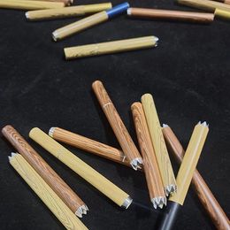 Forma de cigarrillo 50 pcs/lote tuberías de fumar forma de sierra de madera tubería de metal de madera bateador bateador para herramientas de hierbas de tabaco accesorios para fumar