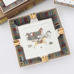 Sigaren asbakken huistafel decor klassieke patronen porselein drie size bureau accessoires cadeau voor vriendje groot formaat