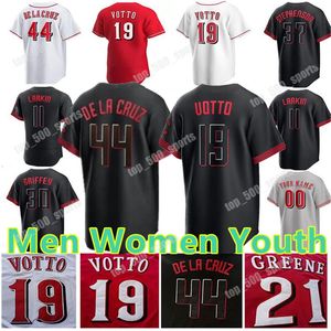 2024 Custom 44 Elly De La Cruz Joey Votto Matt McLain Hunter Greene Black City Connect Jonathan India Jersey Noelvi Marte Stuart Fairchild José Barrero Stephenson