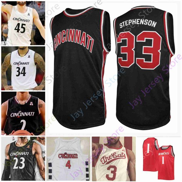 Maillot de basket-ball des Bearcats de Cincinnati Ncaa College Robertson Twyman Van Exel Jeremiah Davenport David Dejulius Mason Madsen Ody Oguama