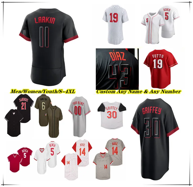 Wholesale 44 Elly De La Cruz Cincinnati 2023 mens Reds City Connect Joey Vottos Ken Griffey Tyler Stephenson baseball jersey From m.