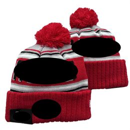 Cincinnati''Reds''Bobble Hats Gorras de béisbol 2023-24 Diseñador de moda Sombrero de cubo Chunky Knit Faux Pom Beanie''MLB Sombrero de Navidad