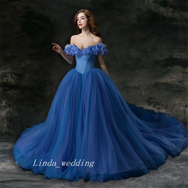 Cendrillon Robe Halloween Costume Princesse Robe Cendrillon Femmes Adultes Deluxe Bleu Robe De Bal Princesse Robe Occasions Spéciales Robe De Soirée