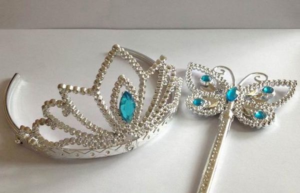 Cendrillon baguettes couronne ensemble fête de Noël filles fée papillon baguette gemme bâtons baguettes magiques couvre-chef princesse COS accessoires festif cadeau de faveur