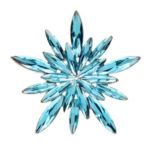 CINDY XIANG bleu couleur strass flocon de neige broche hiver mode bijoux belle fête de noël décoration de haute qualité