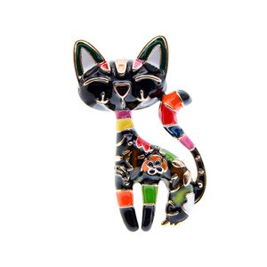 CINDY XIANG nouveauté mignon émail peinture chat broche unisexe femmes et hommes broche broche Animal Design bijoux de mode 2 couleurs
