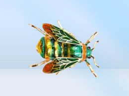 Cindy xiang unisex broches de insectos coloridos lindo broche de abejas pin de color dorado joya de moda accesorios de vestimenta alta QULITY2767858713