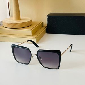 Gafas de sol estilo cine para mujer PR58WS Sofisticado glamour moderno Marco de metal cuadrado Anteojos UV400 Occhiali de Soleil Diseñadores Hombres Gafas de sol voladoras