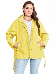 Cinemore Automne Femmes Trench-Coat Imperméable Femme Vêtements Plus Taille Casual Coupe-vent Veste avec capuche Ceinture Lâche Pardessus S5Kl #