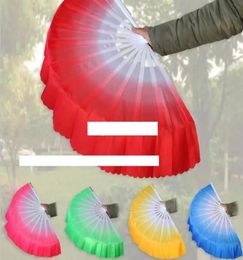Cinese Dance Belly Dance Fan Kung Fu Tai Chi Oefen Chinese Indiase uitvoering Big Silk Veil Fan Wedding Party Gift3091539