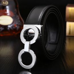Cintura Ceinture classique hommes Uomo réversible réglable boucle lisse ceintures en cuir pour femmes Designer Ceinture mode ornement s