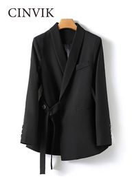 Cinvik Woman Two Piece Set Suits Office Blazer SetS Outifits Suit Wear Clothes Women's Clothing 231227