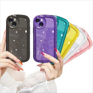 Cercle Caméra Protection Étuis Transparents Transparent Antichoc Souple TPU Pour iPhone 14 13 12 11 Pro Max XR XS X 8 Plus Samsung A13 A23 A33 A53 A73 A03S A03 Huawei XiaoMi