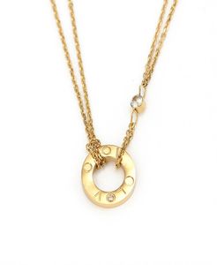 Cirkel CZ diamanten hanger kettingen Rose Goud Zilver Kleur Ketting voor Vrouwen Vintage Kraag Kostuum Jewelry9886984
