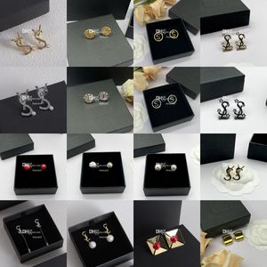 Cirkel Hoop Oorbellen Oorringen Voor Vrouwen Designer Kristallen Oorbellen Studs Sieraden Met Geschenkdoos Pakket Verjaardagscadeau