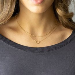 Cirkel ketting handgemaakte sieraden goud gevuld bal ketting choker hangers collier femme kolye boho vrouwen ketting sieraden Q0531