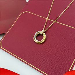 Cirkel hanger ketting tennisketen Carti ketting Loop Charms Love Series 18k Gold vergulde zilveren ketting Initiële kettingen vrouwen sierlijke sieraden moederdag cadeau