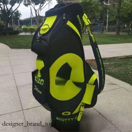 Circle T New Golf Golf Bag Cameron Fluorescent Green Personalizado Bolsa Profesional PU PU Bolsa de cubo en forma de t