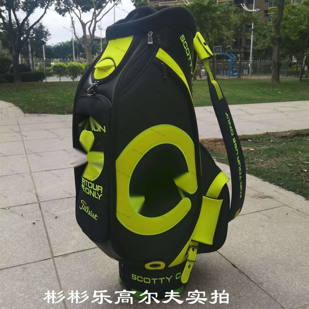 Circle T New Golf Bag Cameron Fluorescent Green Personalized Men's Professional Bag PU Waterproof T-Shaped Bucket Bag 861