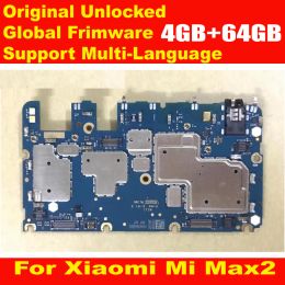 Circuits 100% origineel moederbord voor Xiaomi Mi Max2 Max 2 Moederbord met chipscircuits Flex Cable Global Frimware 64GB ROM MIUI