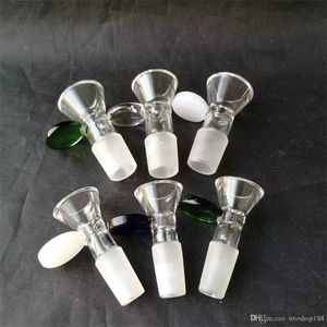 Adaptateur de l'entonnoir de poignée circulaire Bangs de verre en verre Bongs à huile Pipes d'eau en verre