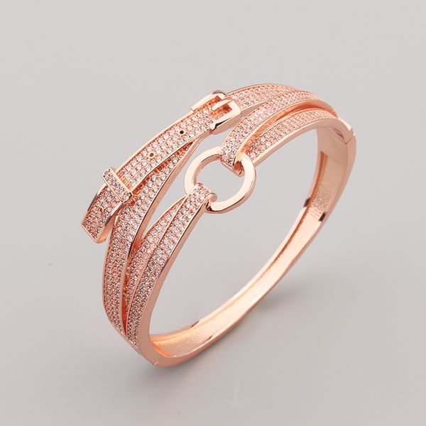 Circular Lock 18k Gold plaqué luxueux charme de mode bracelet Bracelets en argent pour femmes fille maman fille unisexe designer de créateurs