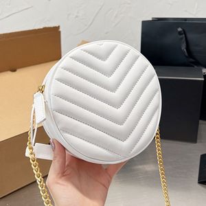 Mini sac à main circulaire Zig Zag chaîne bandoulière pochettes sacs à bandoulière classiques porte-monnaie en cuir véritable sac à main en forme de tonneau mode lettre matériel qualité