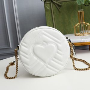 Circulaire Fermeture Éclair Sacs À Bandoulière Sac À Main Gâteau Rond Sac À Main En Cuir Véritable Lettre De Mode Diamant Treillis Chaînes Sangle Mini Sacs À Main Portefeuille