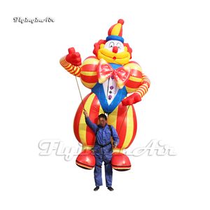 Cirque Parade Performance Marche Gonflable Clown Marionnette 3.5 m Adulte Portable Éclairage Blow Up Bouffon/Joker Costume Pour Spectacle