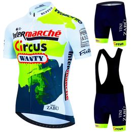 Circus Wanty Jersey Cycling Mens Pants Gel Shorts Summer Bike Dessen Outfit Man Uniformen Complete uniform Tricuta MTB BIB 240416
