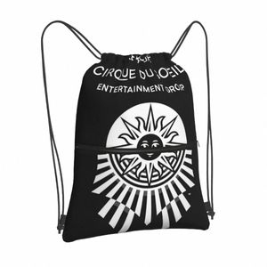 Cirque Du Soleil Sac à cordon Sacs à dos Pochettes Tissu Homme Chaussure pour enfants Voyage Loisirs légers Fi American Retro K5OV #