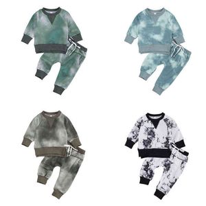 Citgeett Spring Newborn Toddler Baby Boys Conjunto de ropa Sudaderas de manga larga Tops y pantalones Conjunto de ropa de bebé Trajes para niños pequeños J220711