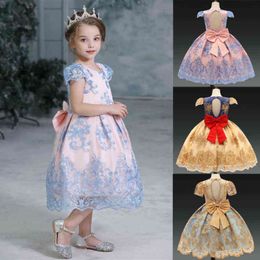 Citgeett été fille robe arc princesse fleur enfants bébé Tutu dentelle robes fête anniversaire mode robe formelle vêtements G1129