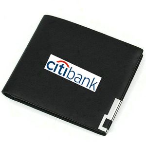 Portefeuille Citibank porte-badge Citigroup porte-monnaie Citi Bank Company emblème Photo sac d'argent sac à billets en cuir décontracté porte-notes imprimé