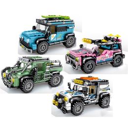 Stad Car Model Technical Bricks Kit SUV Speed ​​Champion Super Race Building Builds Racing Trucks Off Road Humvee Vehicle 220715