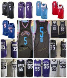 Edición ganada de la ciudad DeAaron 5 Fox camisetas de baloncesto 88 Queta Marvin 35 Bagley III Chris 4 Webber Jason 55 Williams Hombres cosidos S9958608