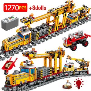 Lepins City Train Model Building Kits Electric Track Trains Blocs Toys Mécanical Rail Trai Railway Car Figures Bricks Gift DIY Toys for Children Gifts Christmas