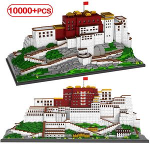 City Famous Architecture Diamond Mini Blocks Notre Dame de Paris Blokken Creator DIY Potala Palace Building Bricks Speelgoed voor Kinderen X0902