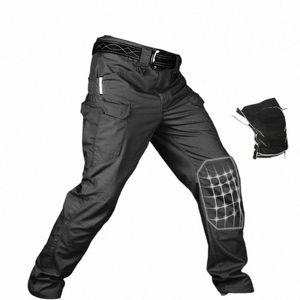 Ville militaire tactique pantalon hommes SWAT combat armée pantalon nombreuses poches imperméable résistant à l'usure décontracté cargo pantalon hommes vêtements q6VG #