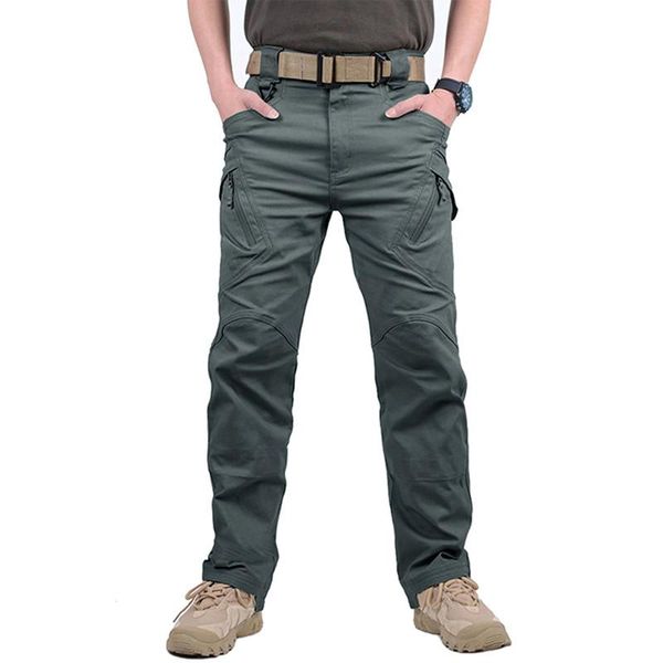 Pantalones tácticos militares de la ciudad hombres SWAT pantalones del ejército de combate masculino casual muchos bolsillos estiramiento algodón cargo hombres