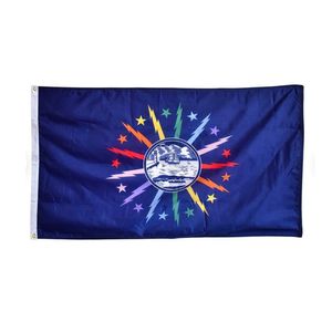 City of Buffalo Pride 3x5ft Drapeaux Love Banner 100D Polyester Bannières Intérieur Extérieur Couleur vive de haute qualité avec deux œillets en laiton