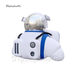 Stad Parade Performance Giant Opblaasbare Astronaut Ballon 3M / 6 M Hoogte White Character Model Blow Up Space Flyer voor Aerospace Museum Decoration