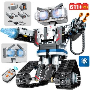 Ciudad RC Robot Bloques de construcción Control remoto Coche inteligente Arma Ladrillos Juguetes para niños Regalos de Navidad 220531