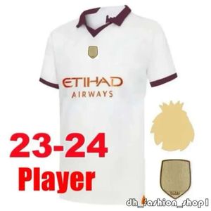 City Soccer Jerseys Haaland de Bruyne 2023 2024 Foden Grealish Mahrez Mans Villes Football Chemise Bernardo Phillips Rodrigo 23 24 Ytic Nam Man Enfants Équipement 560