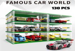 City Speed Champions Sports Cars Garage Model Building Blocs Kits Creative Moc Supercar Racing Parking Lot Bricks Bricks Kids Toys A9934821